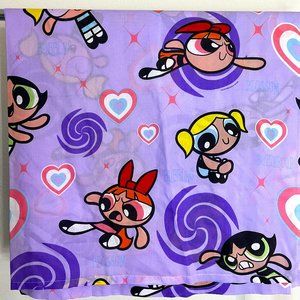 Y2k Power Puff Girls Twin Flat Sheet Dan River Purple Cartoon Network